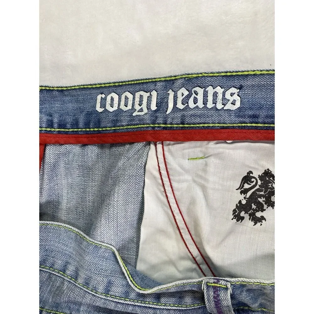 COOGI Authentic Australian Embroidered Front‎ Denim Jean Pant Mens 44x35